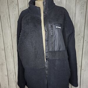 Columbia Women’s XXL Lodge Sherpa Full Zip Fleece Jacket - Black 1907601